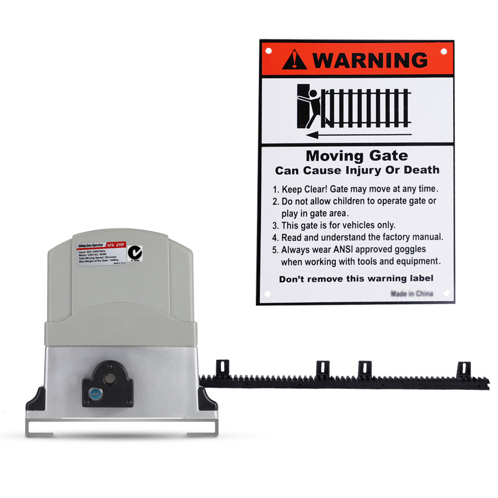 Automatic Sliding Gate Opener - 1200KG - 6M with Hardware Kit