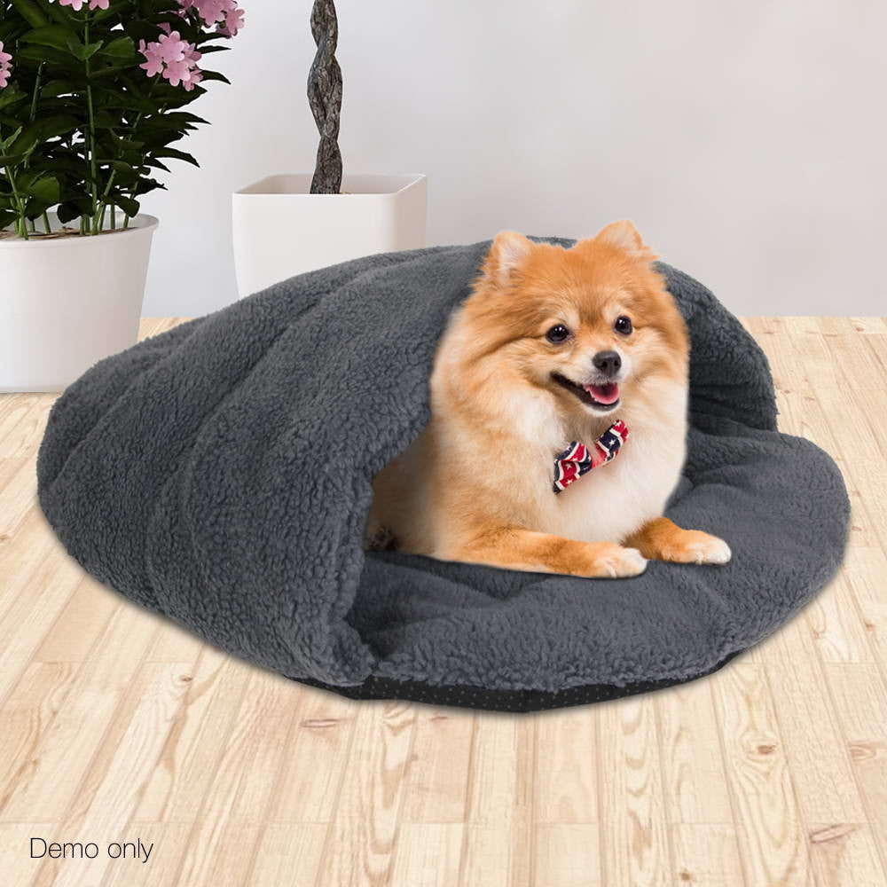 Cave Style Pet Bed Grey - Large