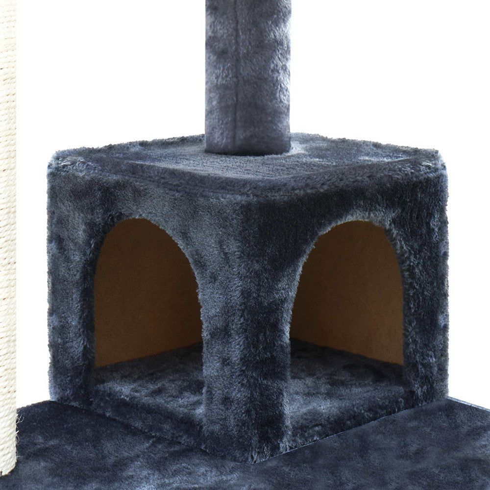 Cat Scratching Post Tree House Condo 134cm Grey