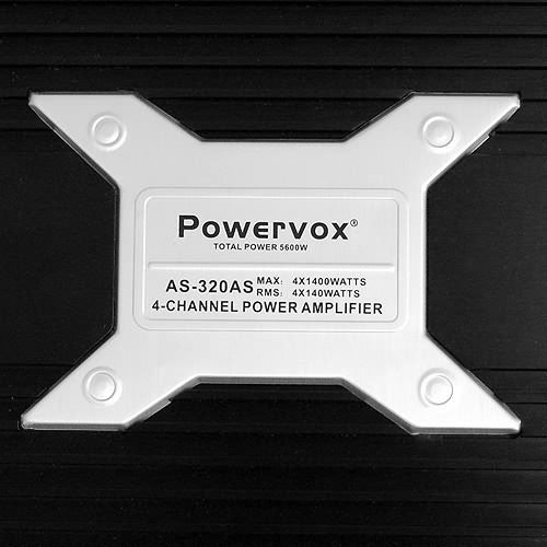 New PowerVox 5600 Watt 4 Channel Car Amplifier Black