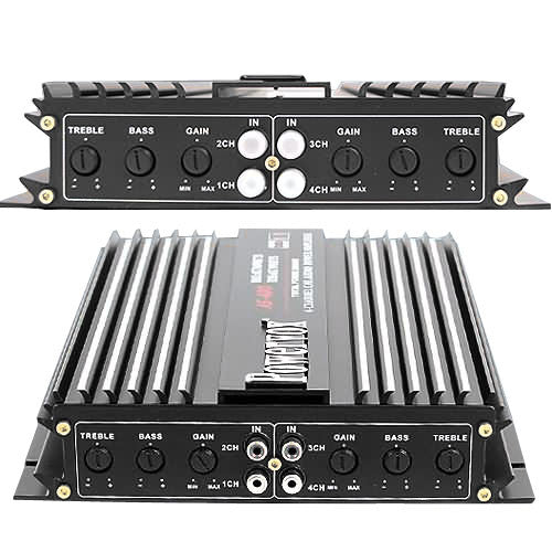 New PowerVox 2800 Watt 4 Channel Car Amplifier Black