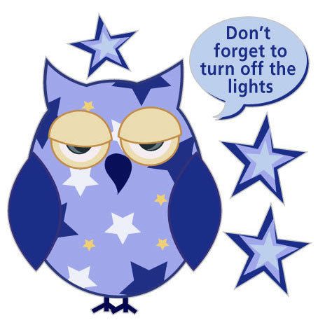 Owls Light Switch Stickers - Totally Movable and Reusable