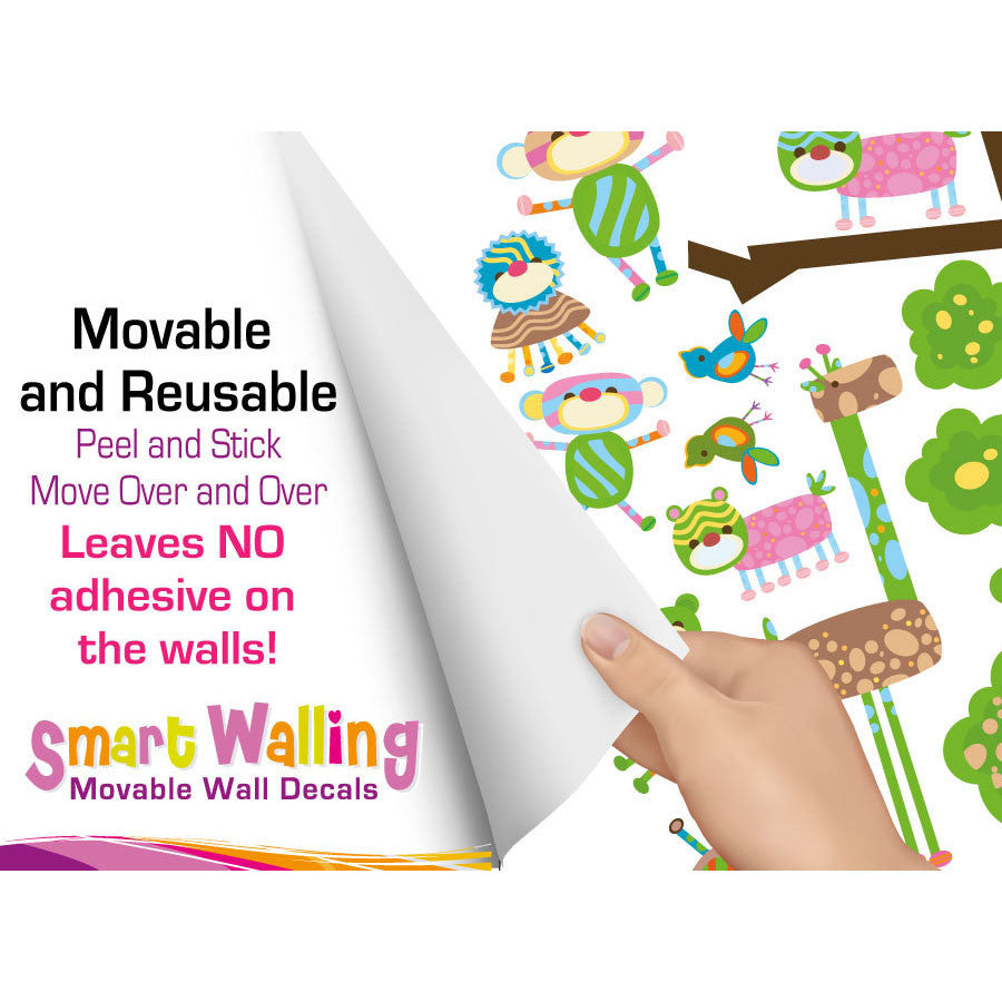 Medium Size Funky Monkeys in a Tree Wall Stickers - Totally movable