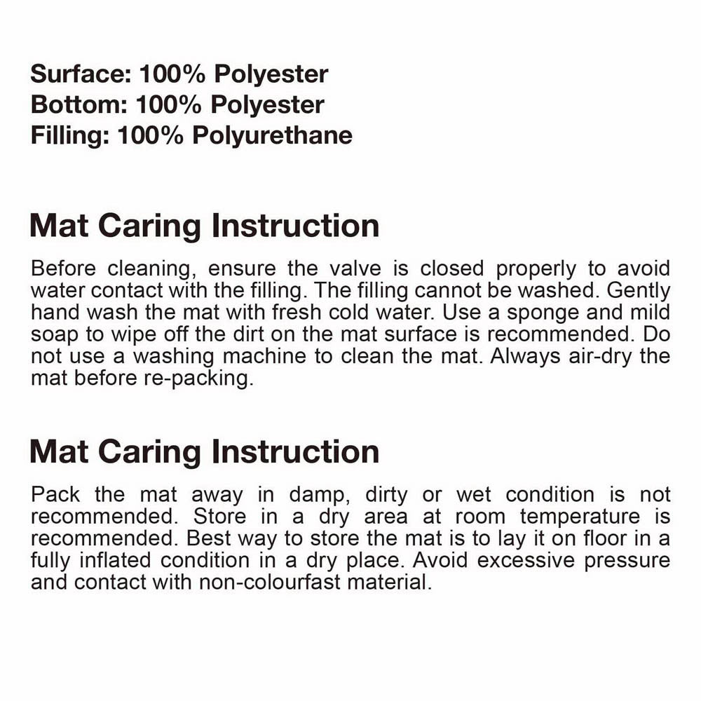 Self inflating Mattress Double 10cm Blue