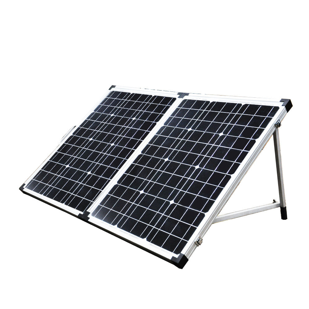 12V 120W Folding Solar Panel Mono MPPT Boat Camping Power Charging Kit Battery