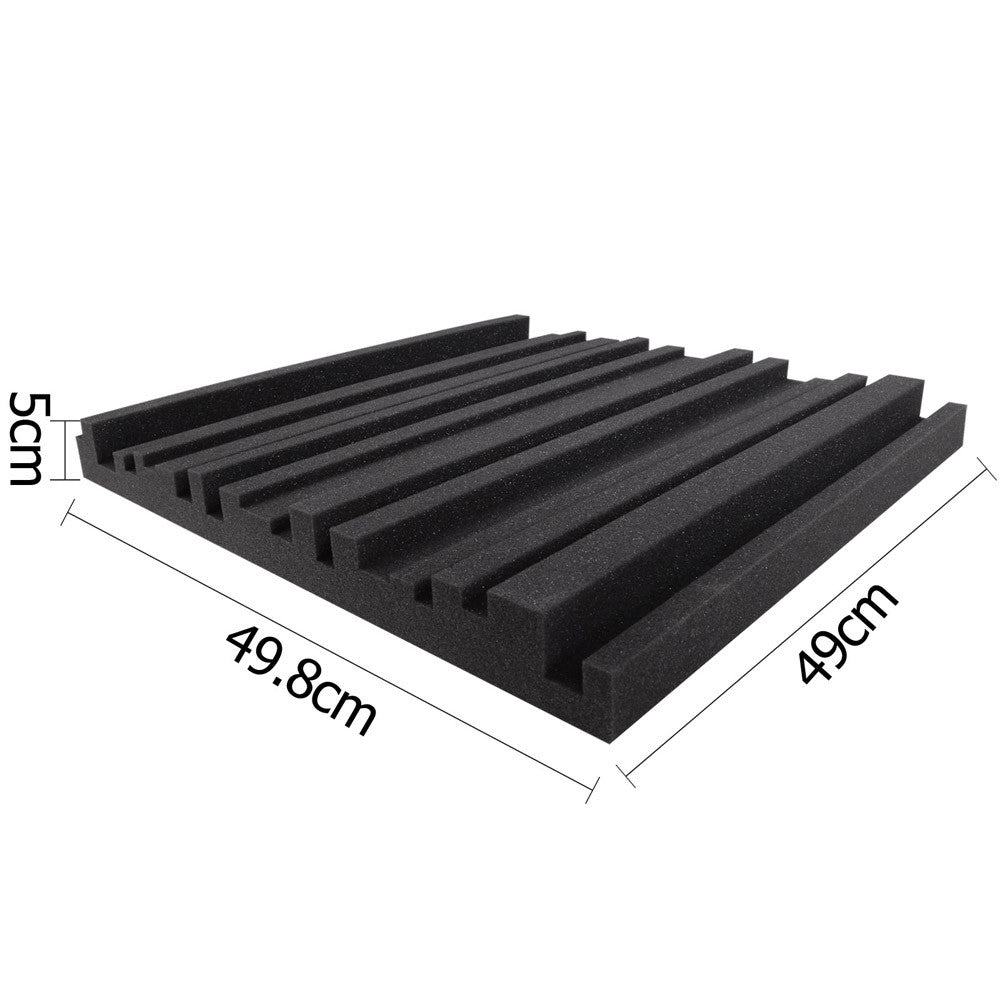 Set of 10 Studio Acoustic Foam Black