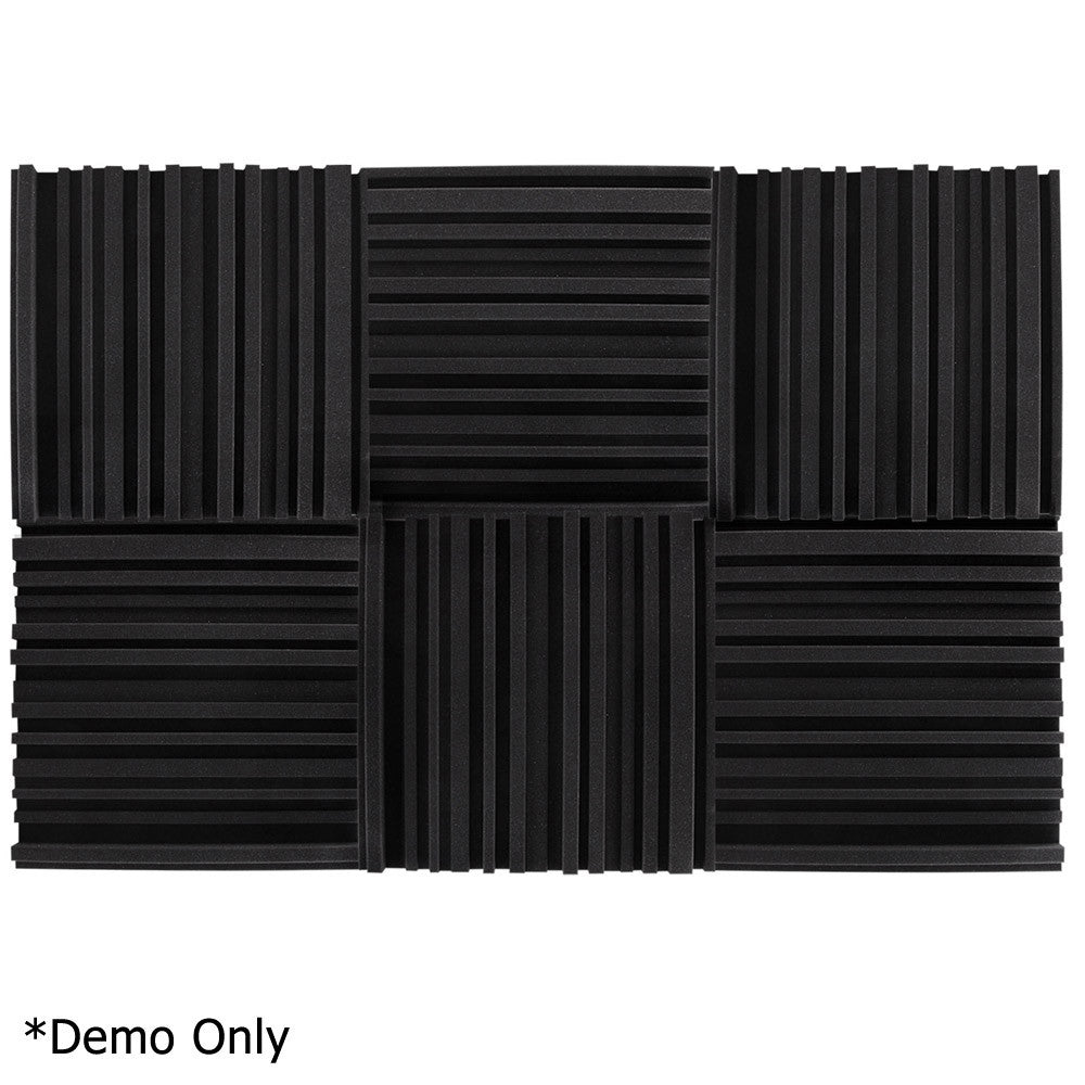 Set of 10 Studio Acoustic Foam Black