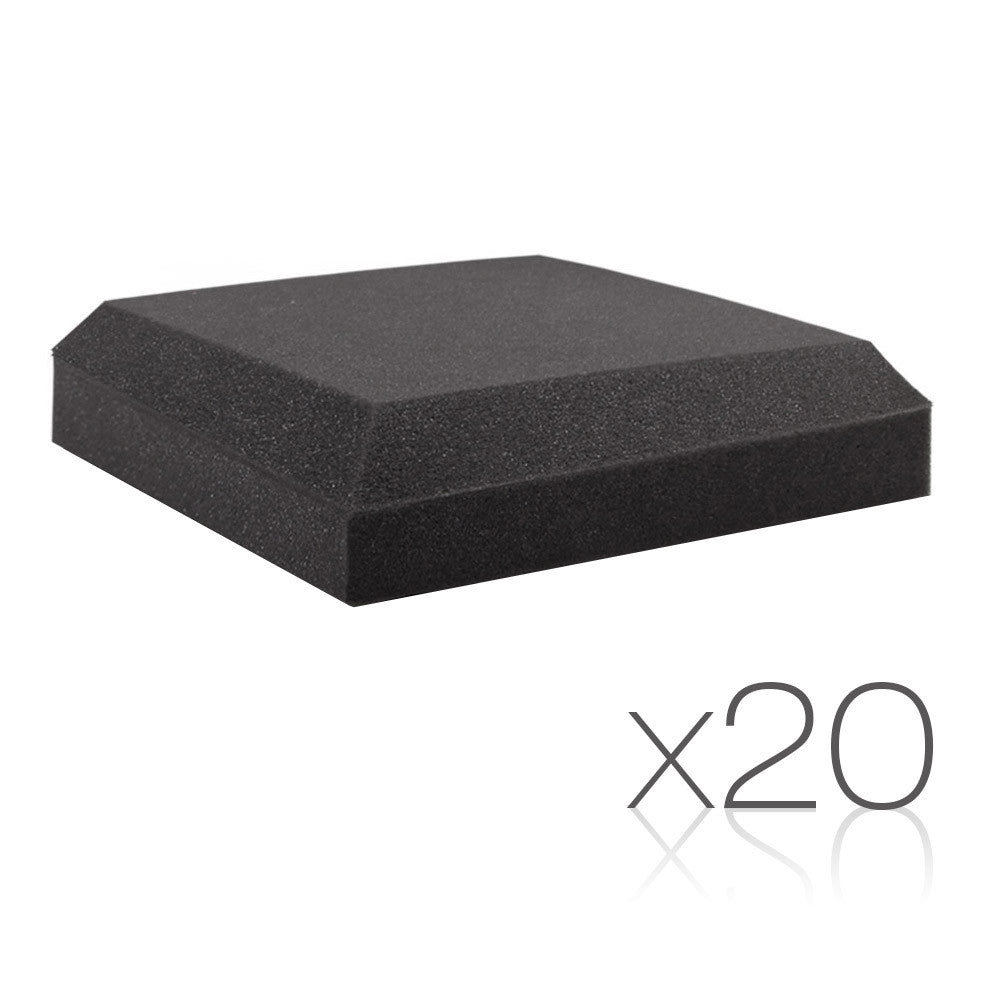 Set of 20 Studio Ceiling Acoustic Foam Charcoal