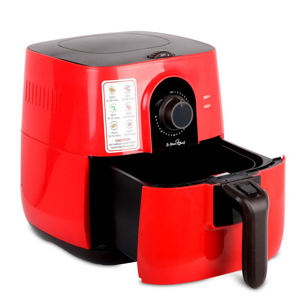 3L Oil-Less Air Fryer - Red