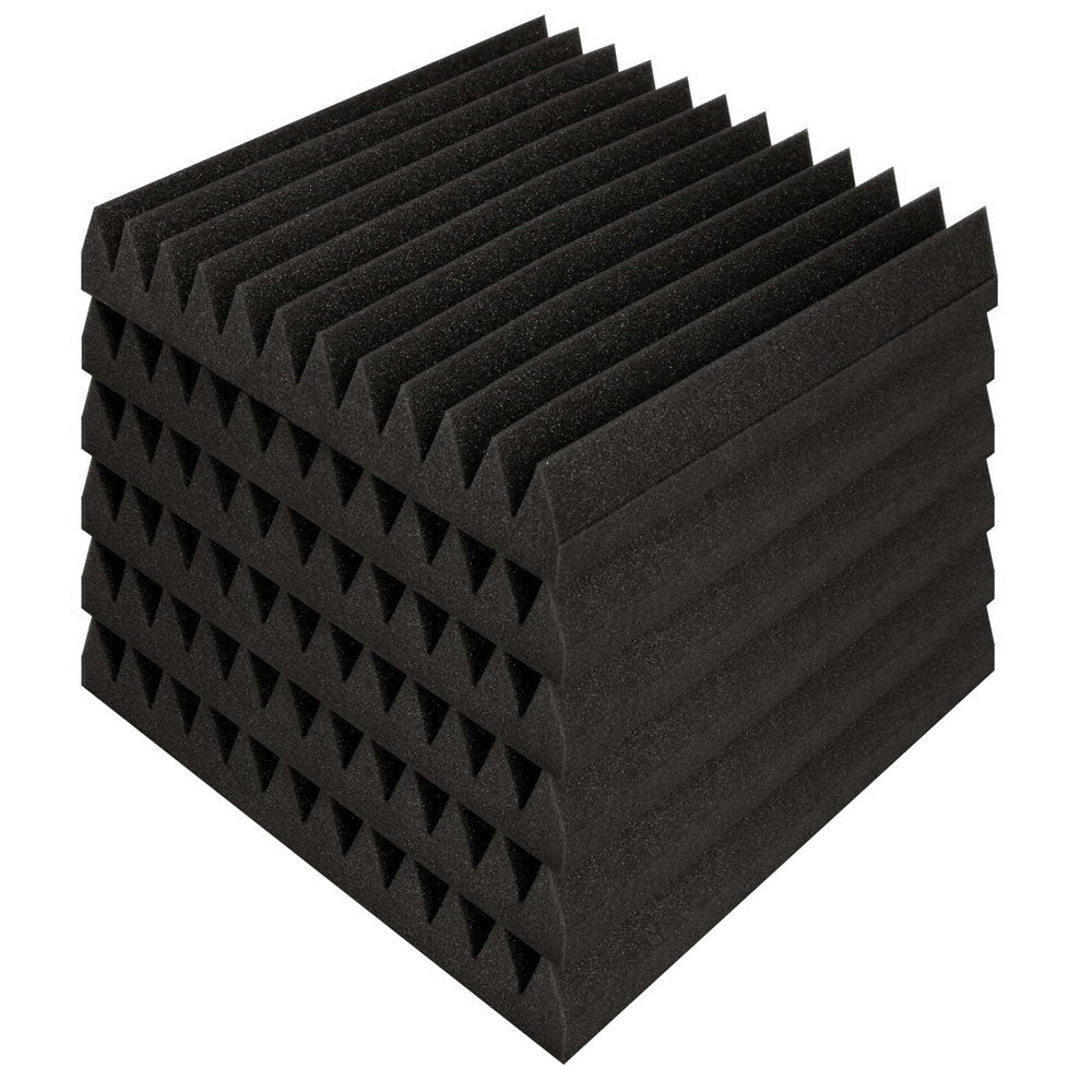 Set of 20 Studio Wedge Acoustic Foam Black 30 x 30cm