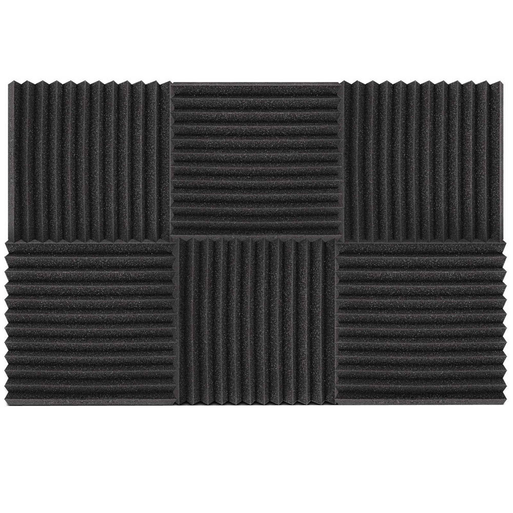 Set of 20 Studio Wedge Acoustic Foam Black 30 x 30cm