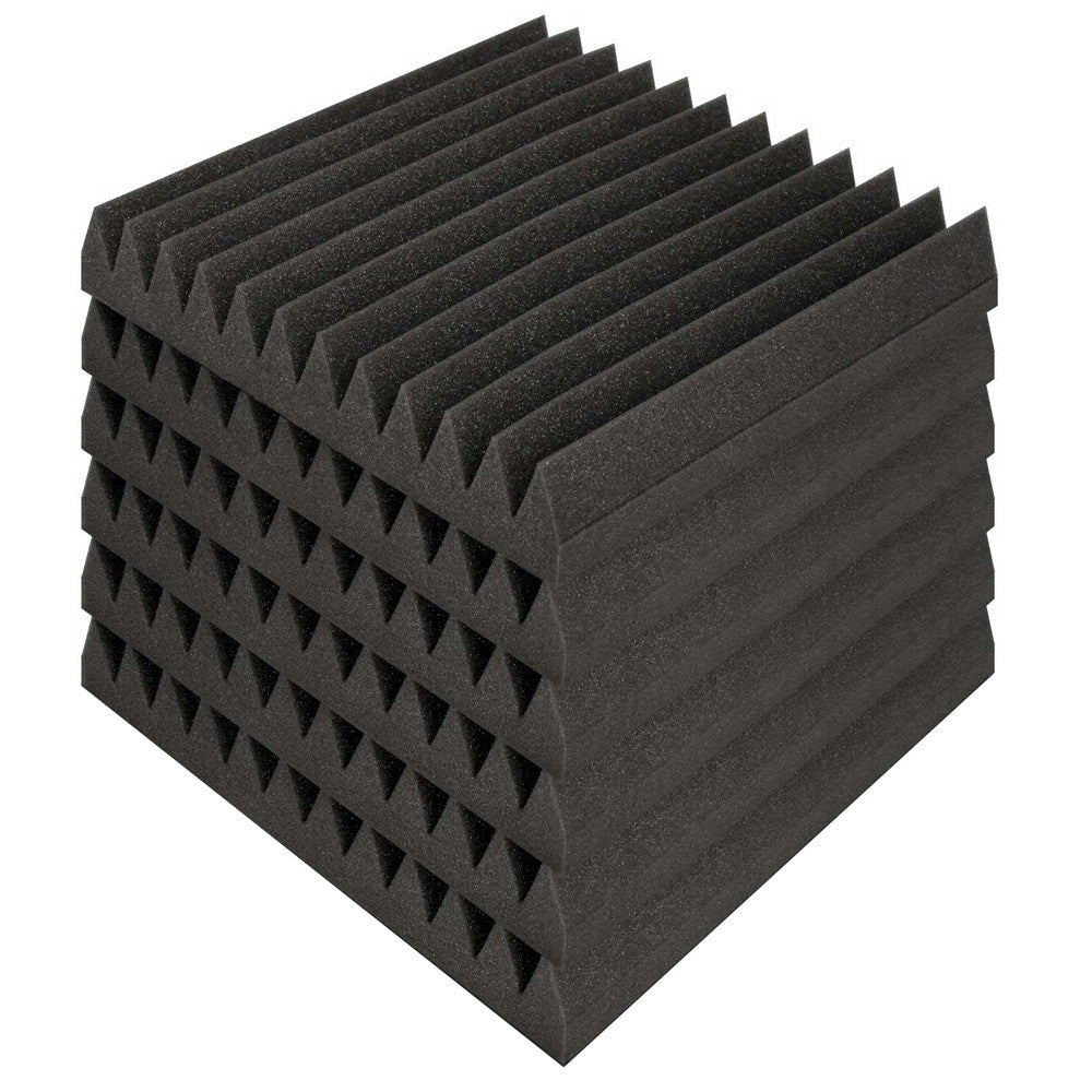 Set of 20 Studio Wedge Acoustic Foam Charcoal 30 x 30cm