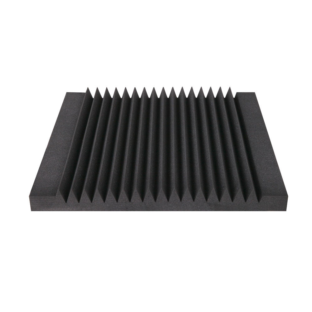 Set of 10 Studio Acoustic Foam Tile Wedge Black 50 x 50 x 5cm