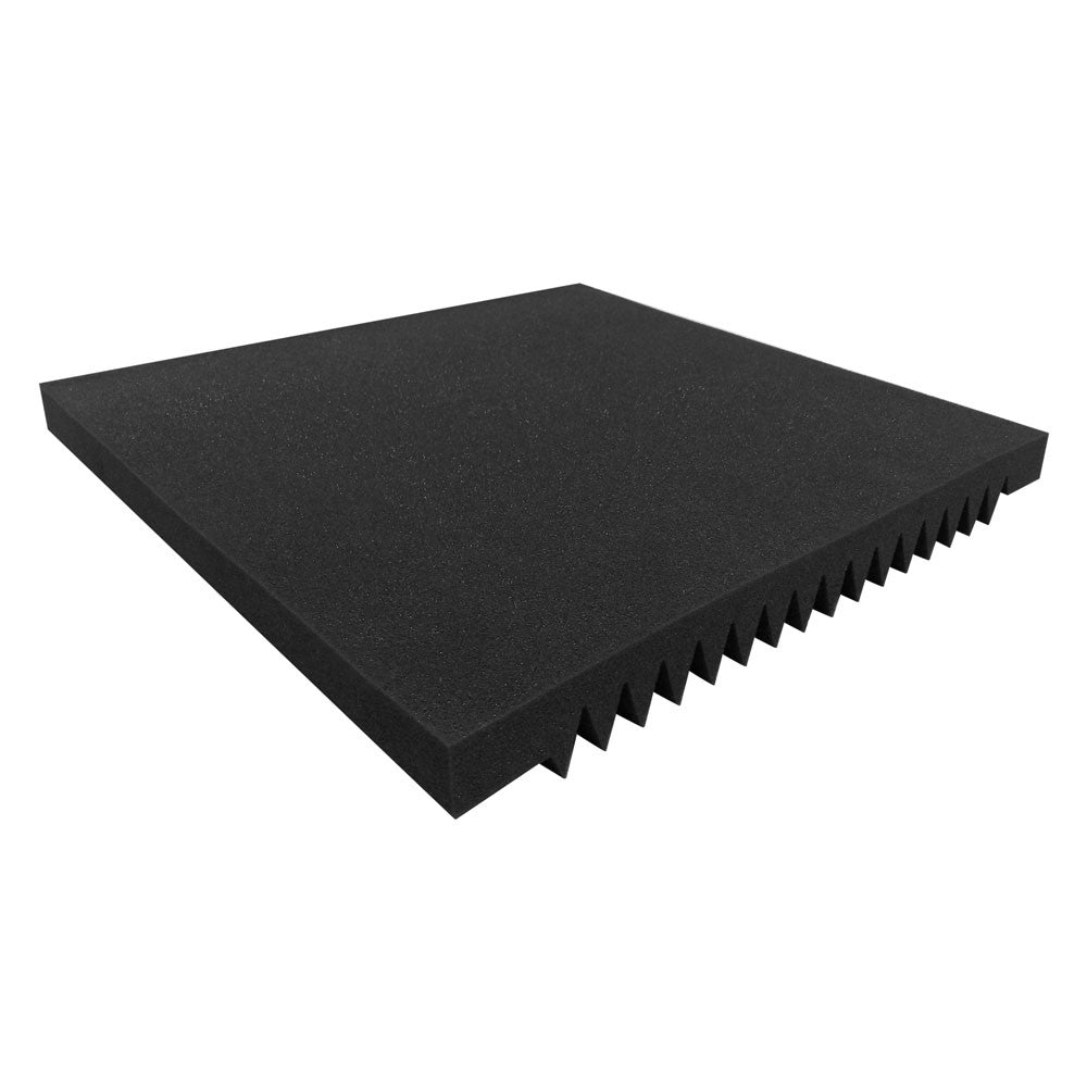 Set of 10 Studio Acoustic Foam Tile Wedge Black 50 x 50 x 5cm