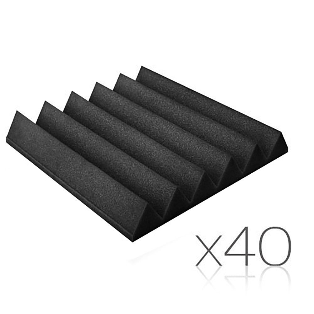 6 Teeth Wedge 30 x 30cm Acoustic Foam Panels x 40