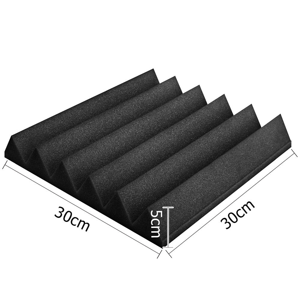 6 Teeth Wedge 30 x 30cm Acoustic Foam Panels x 40