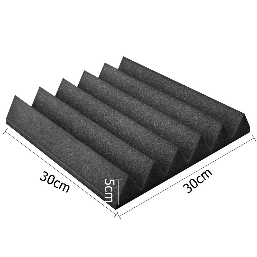 Set of 20 Studio Wedge Acoustic Foam Charcoal 30 x 30cm