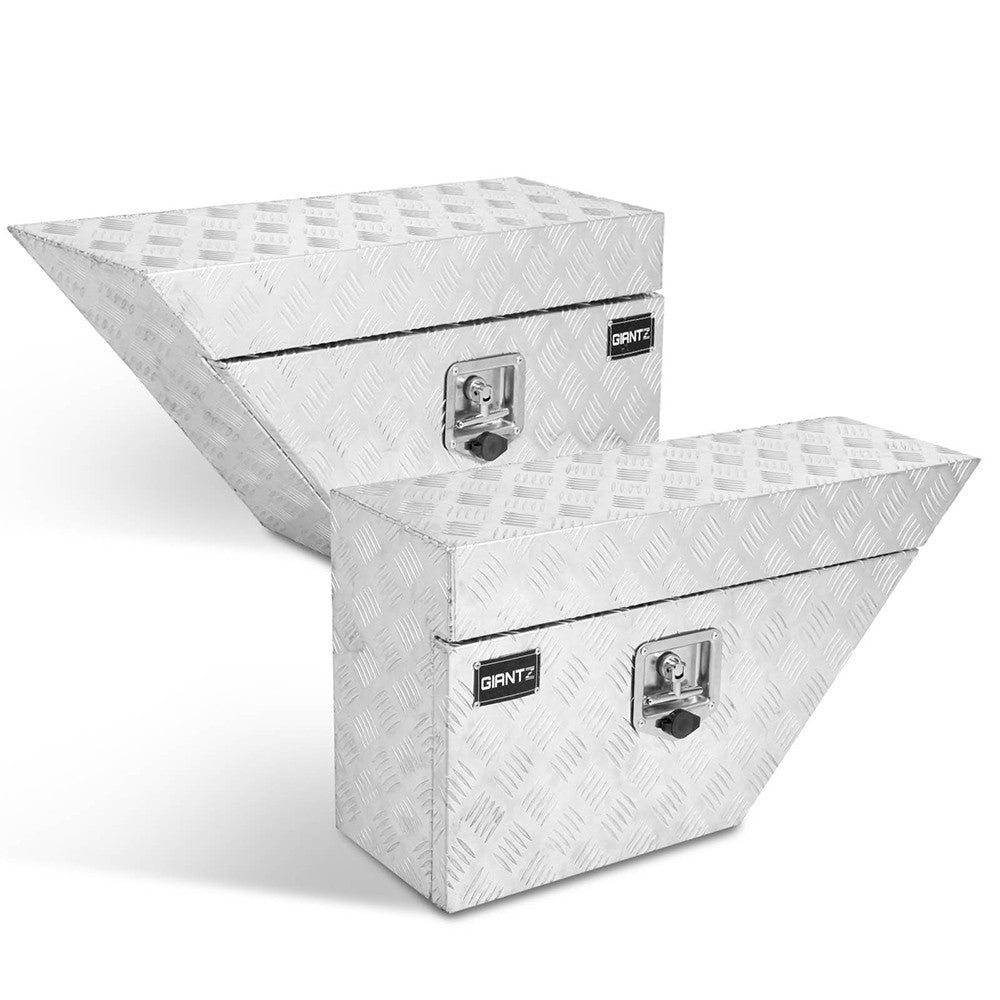 Set of 2 Aluminium Under Tray Tool Boxes