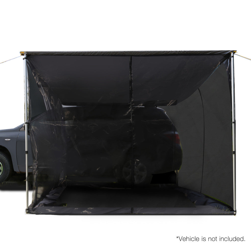 2.5X3M Car Awning & Mesh Screen - Grey