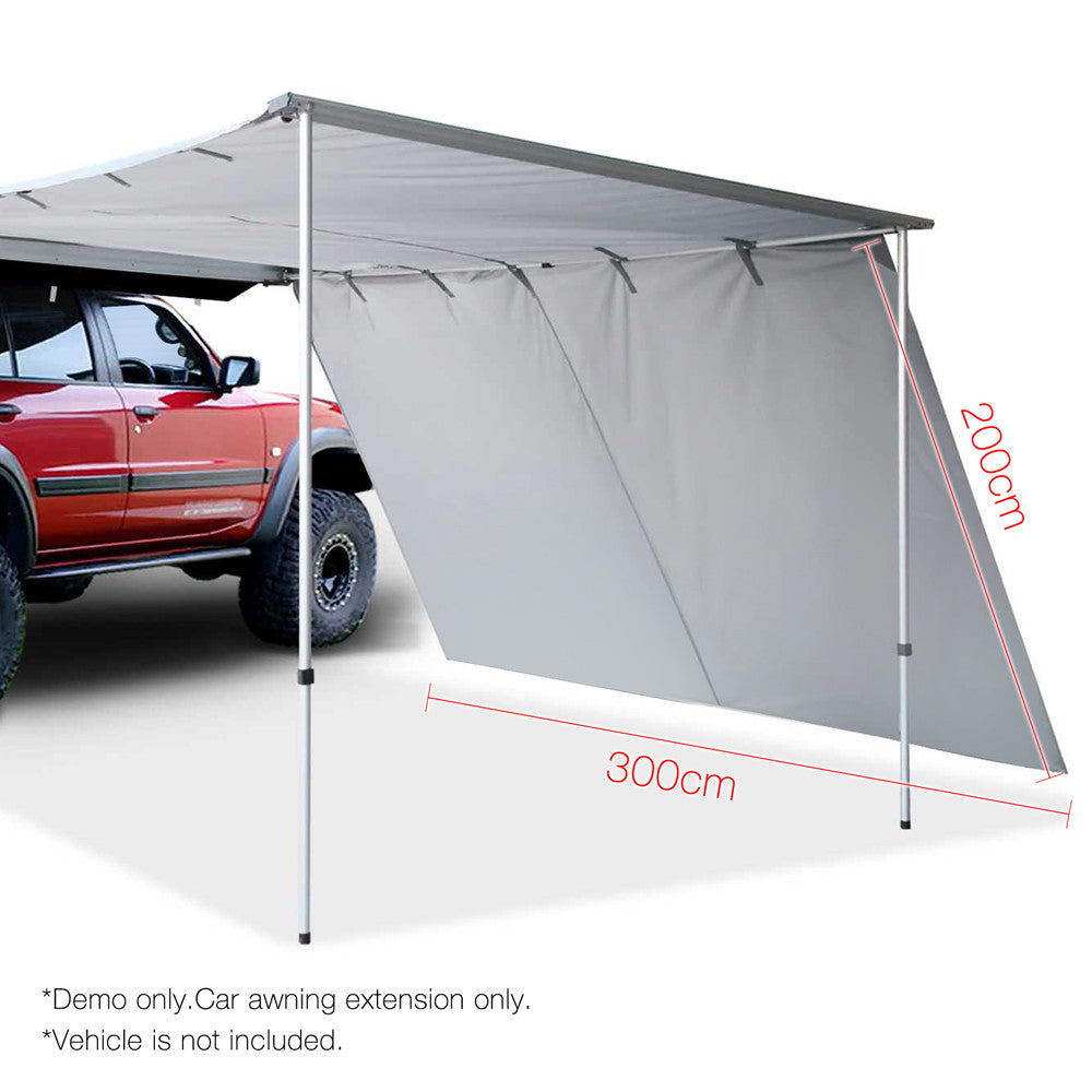 2X3M Car Awning Extension  - Grey