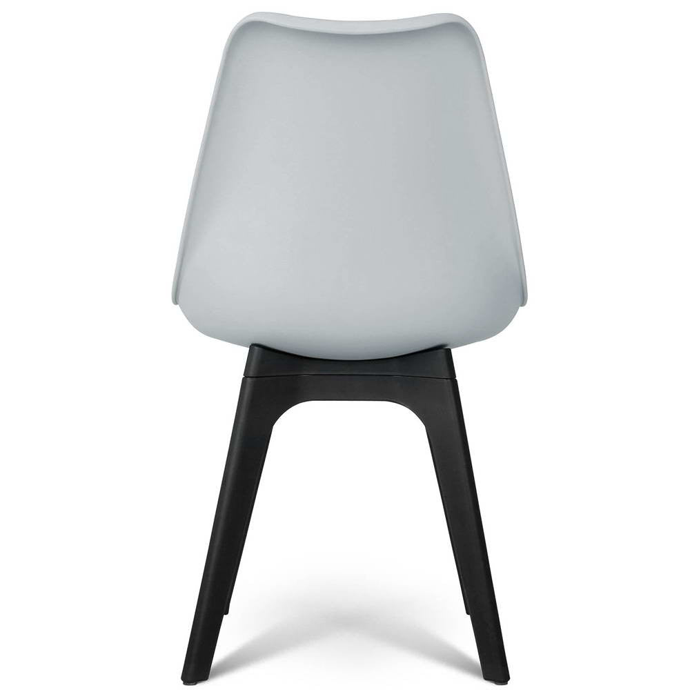 Set of 4 Replica Eames DSW PU Leather Chair Grey