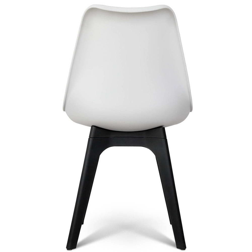 Set of 4 Replica Eames DSW PU Leather Chair White