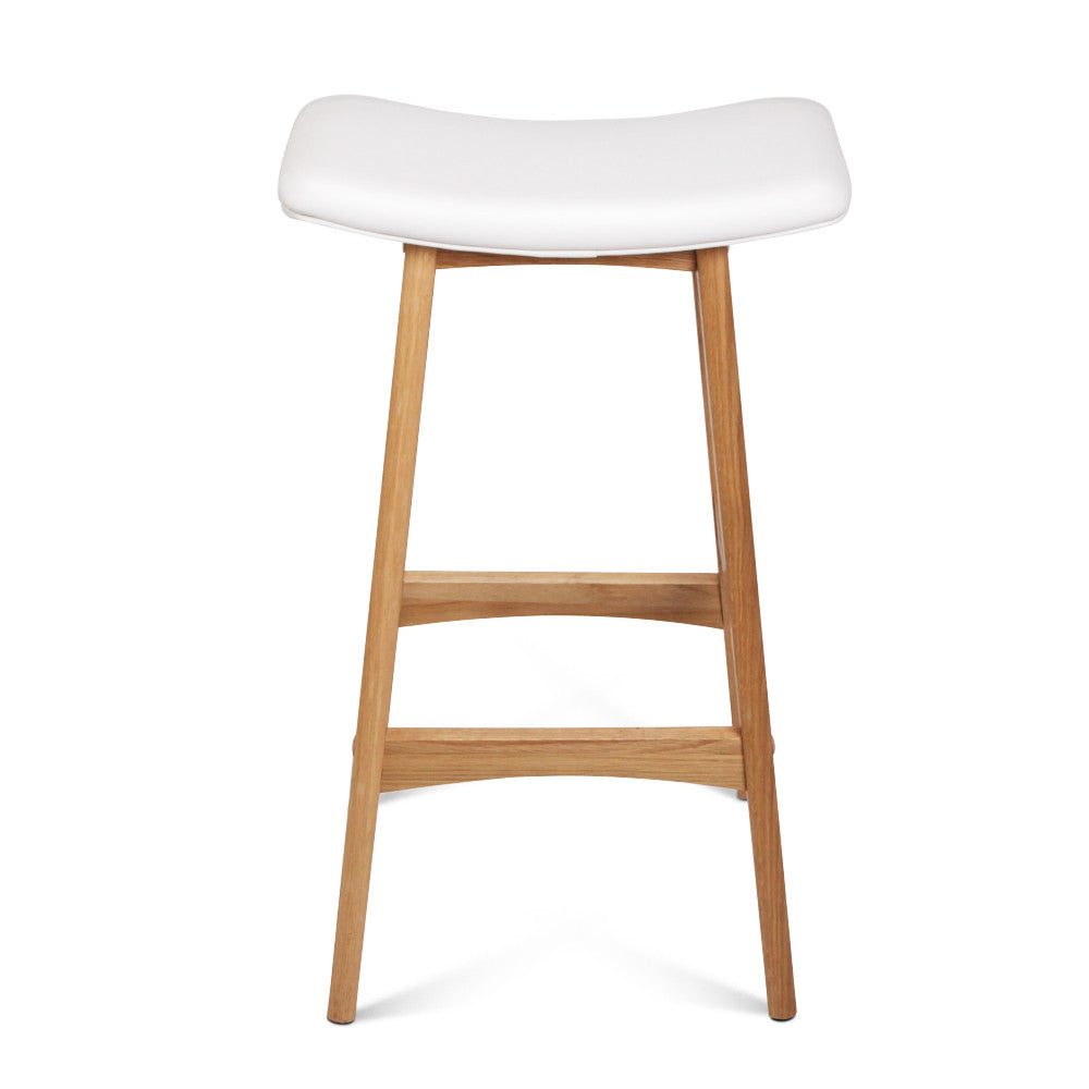 Set of 2 High Seat Barstools White