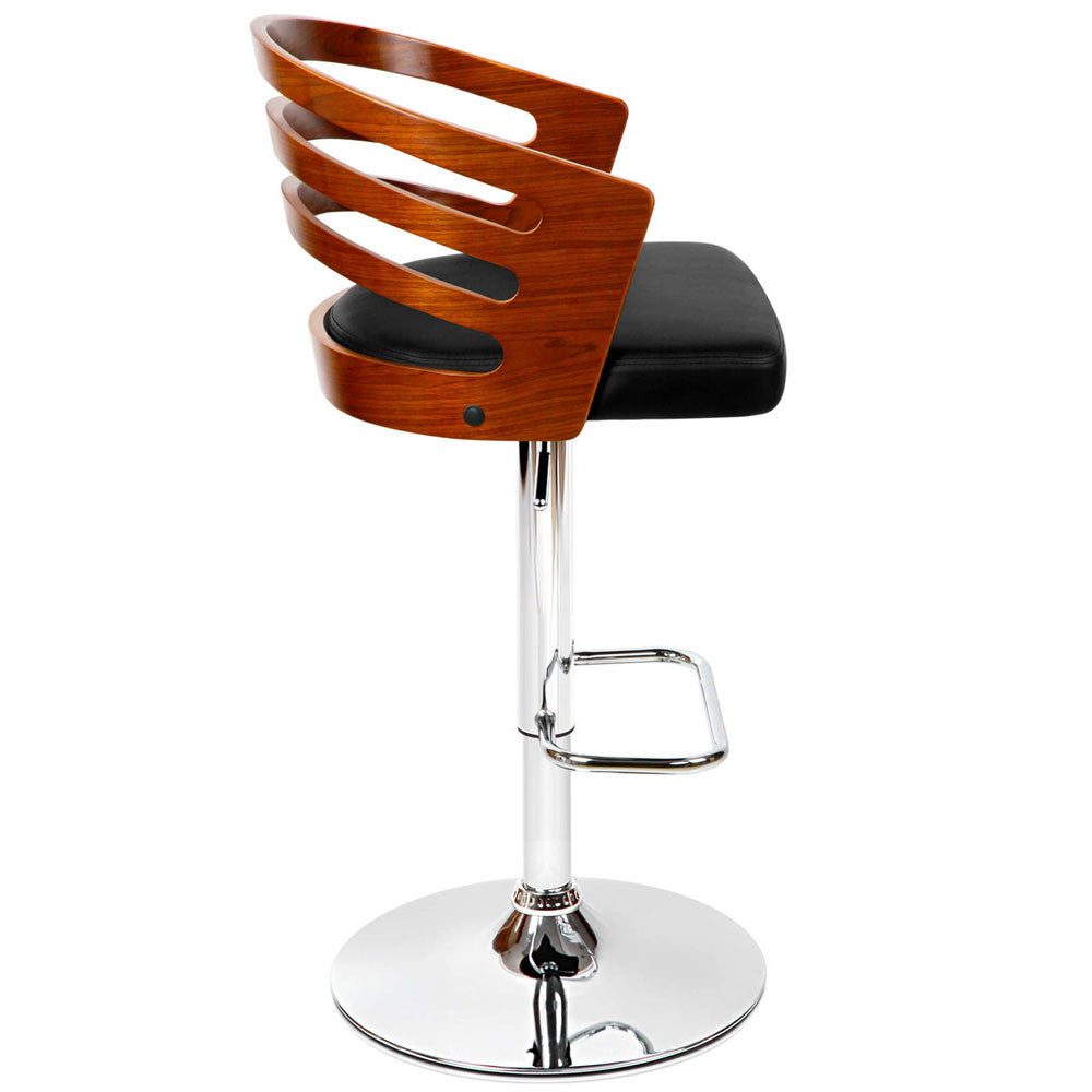 Wooden Bar PU Leather Stool