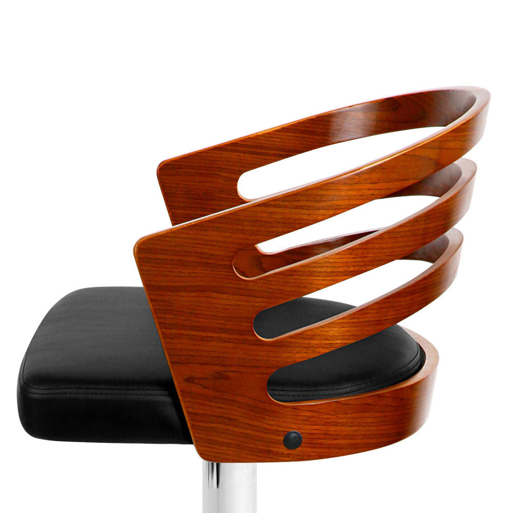 Wooden Bar PU Leather Stool