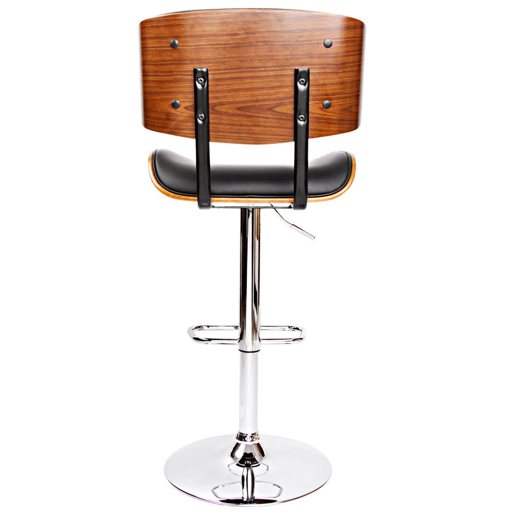 Sleek Wooden Barstool