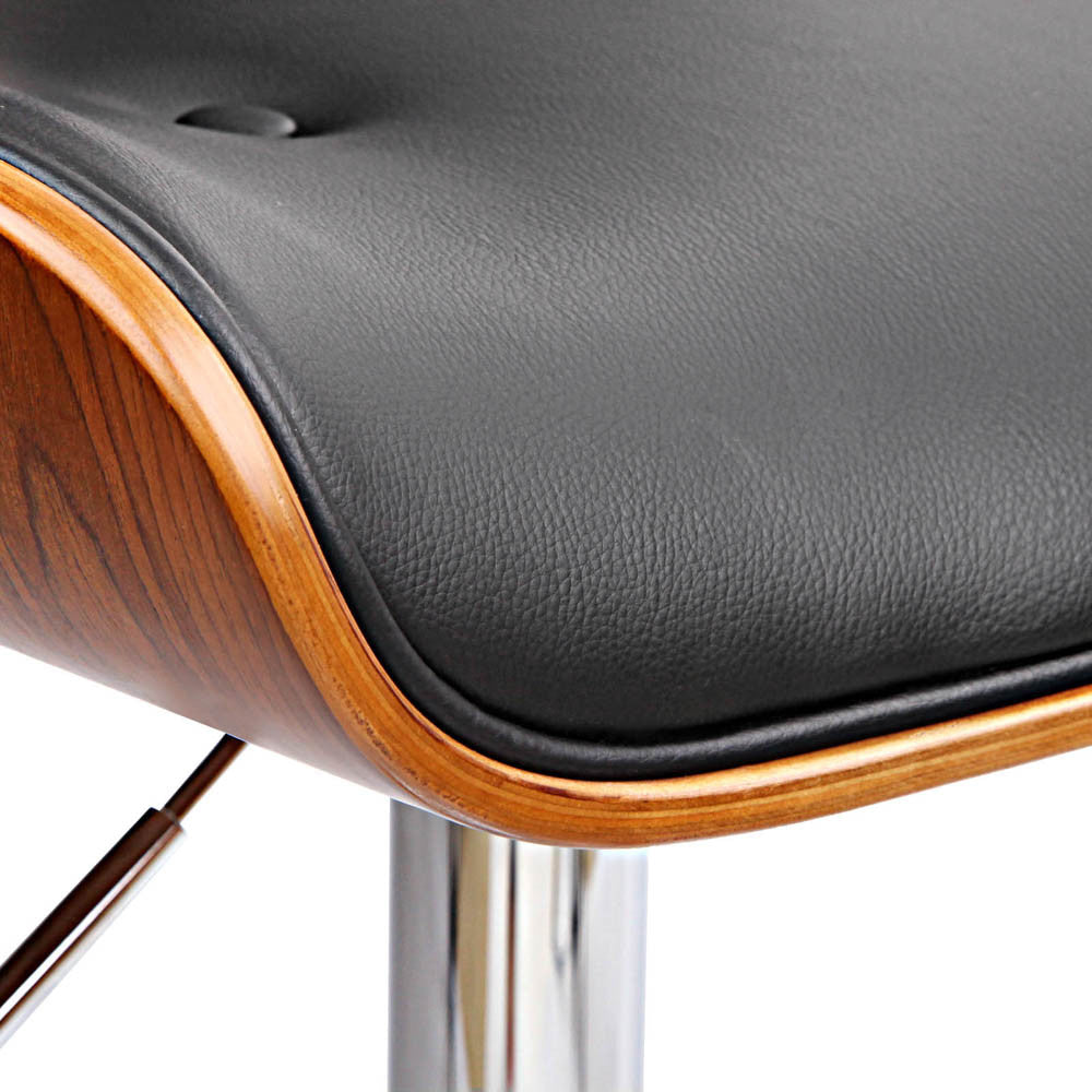 Sleek Wooden Barstool