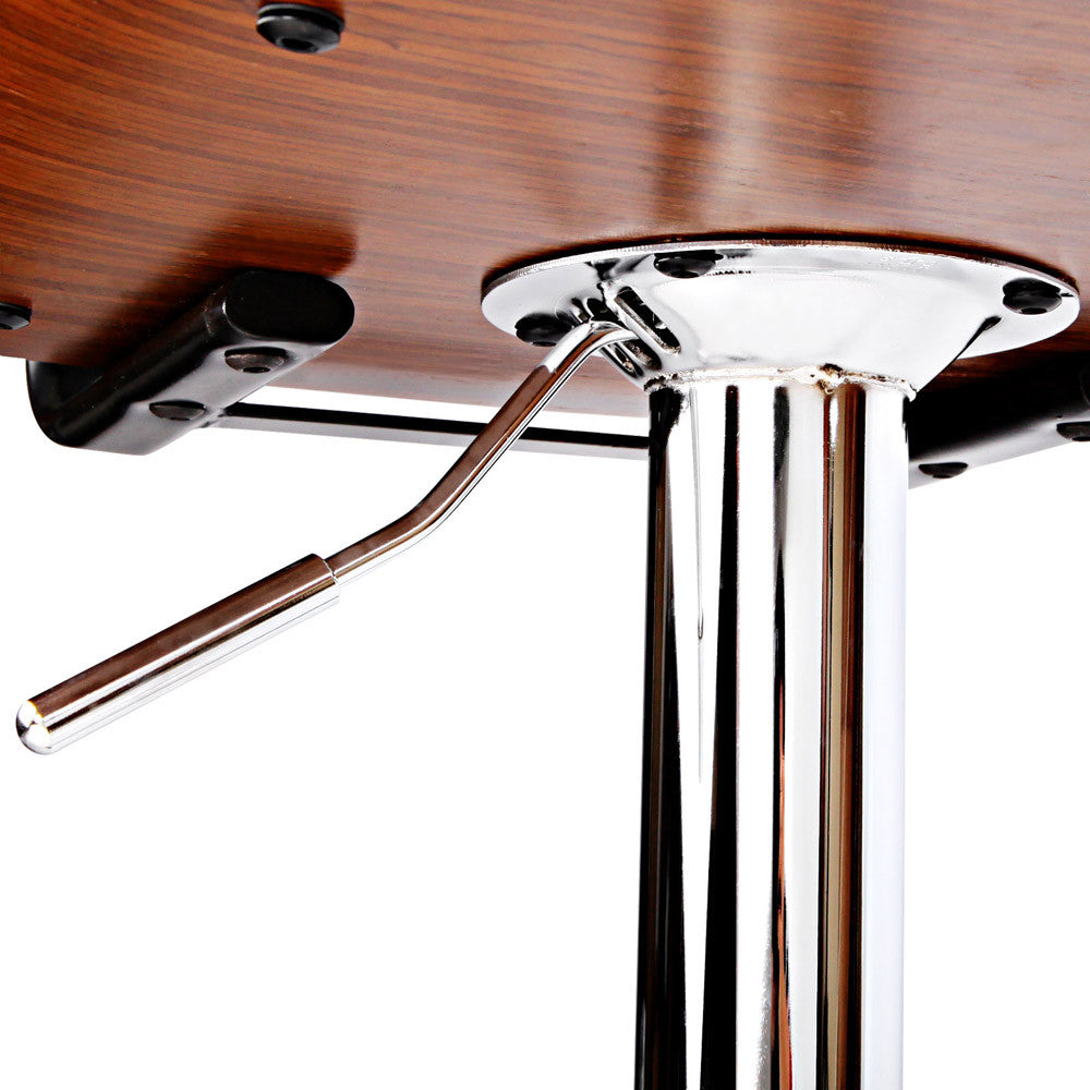 Sleek Wooden Barstool