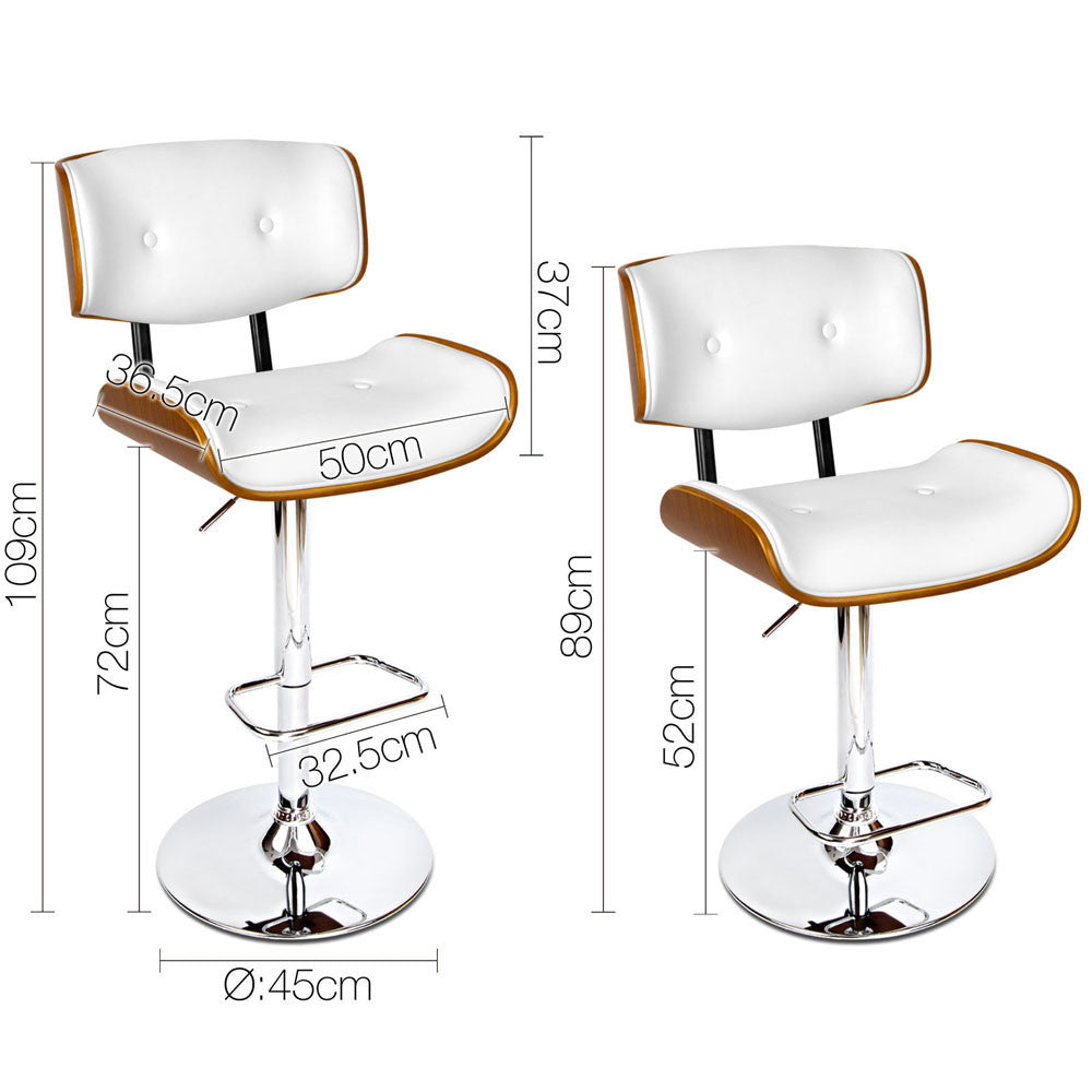 PU Leather Bar Stool with Chrome Base