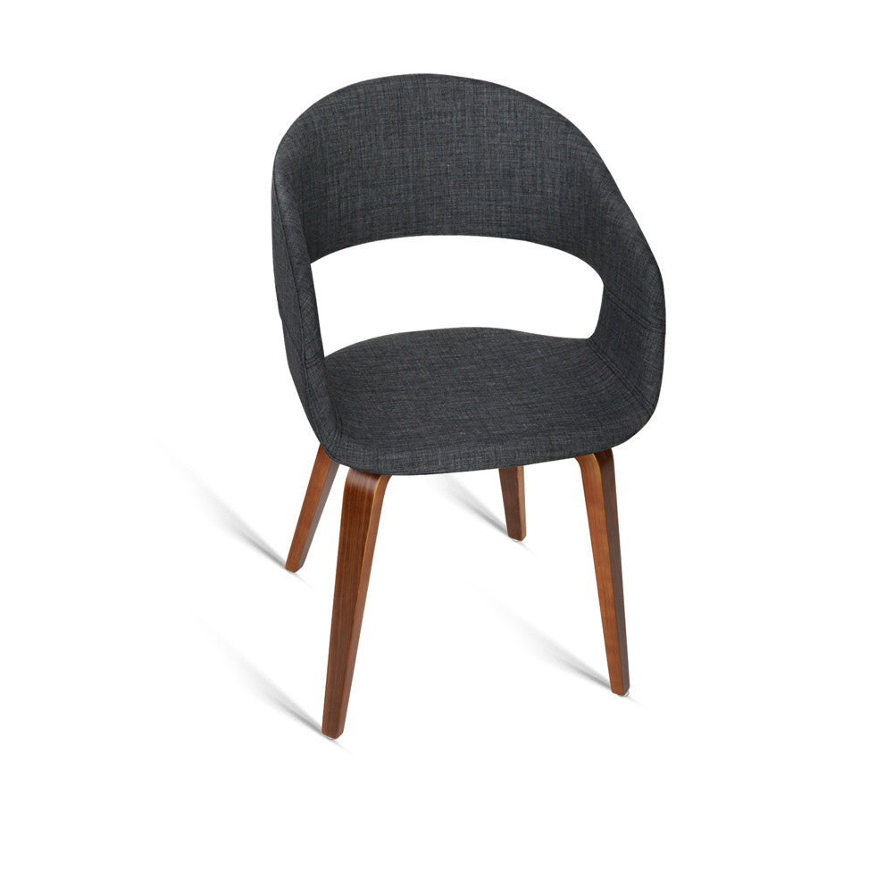 Set of 2 Modern Dining Chairs - Charcoal