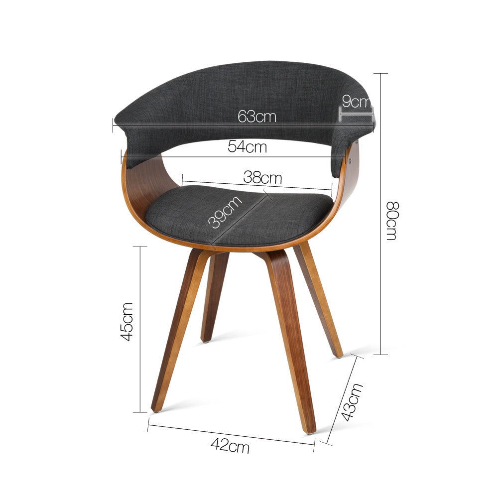 Modern Dining Chair - Charcoal