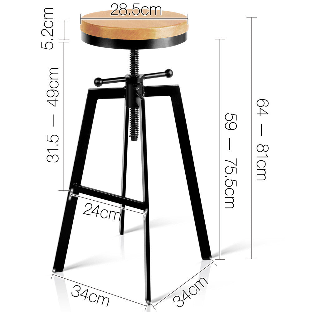 Adjustable Height Industrial Stool