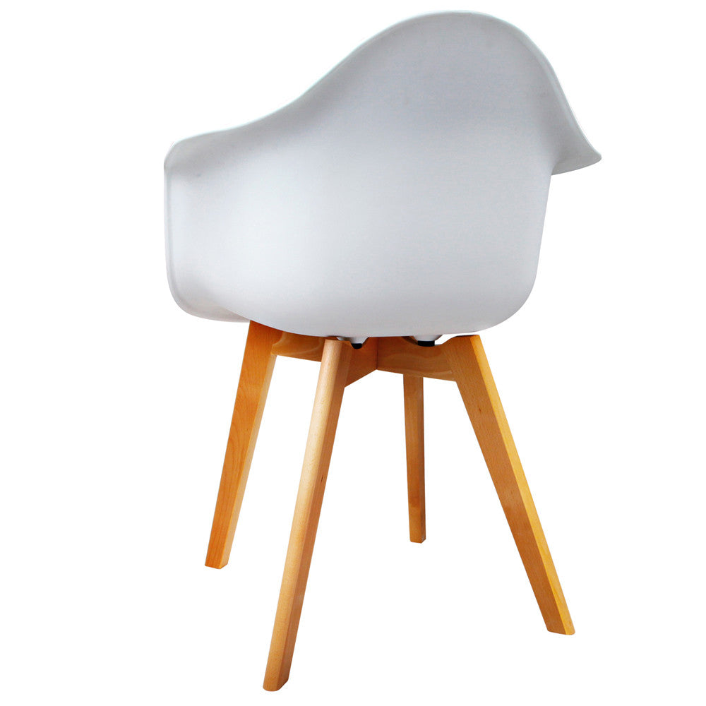 Set of 2 Replica Eames Armchairs White