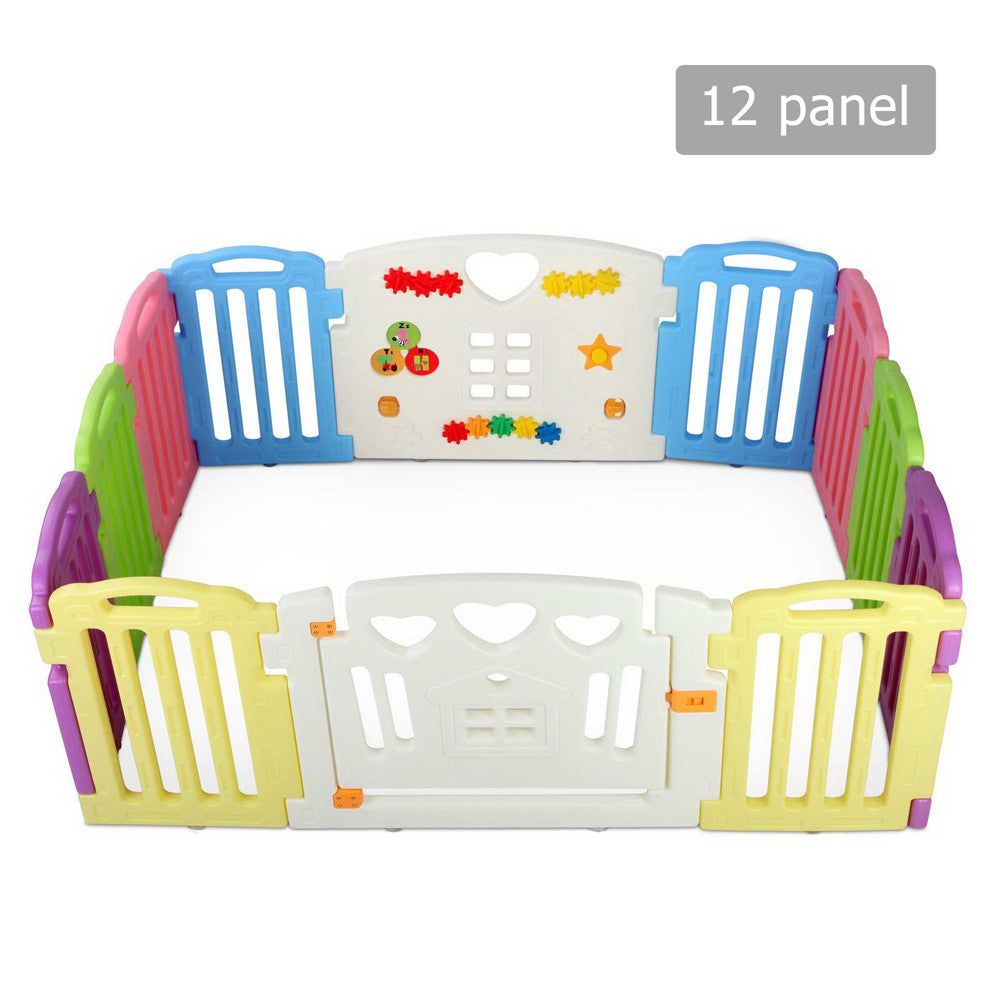 12 Panels Interactive Baby Playpen