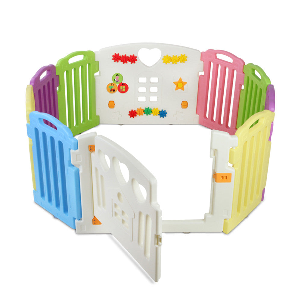 10 Panels Interactive Baby Playpen