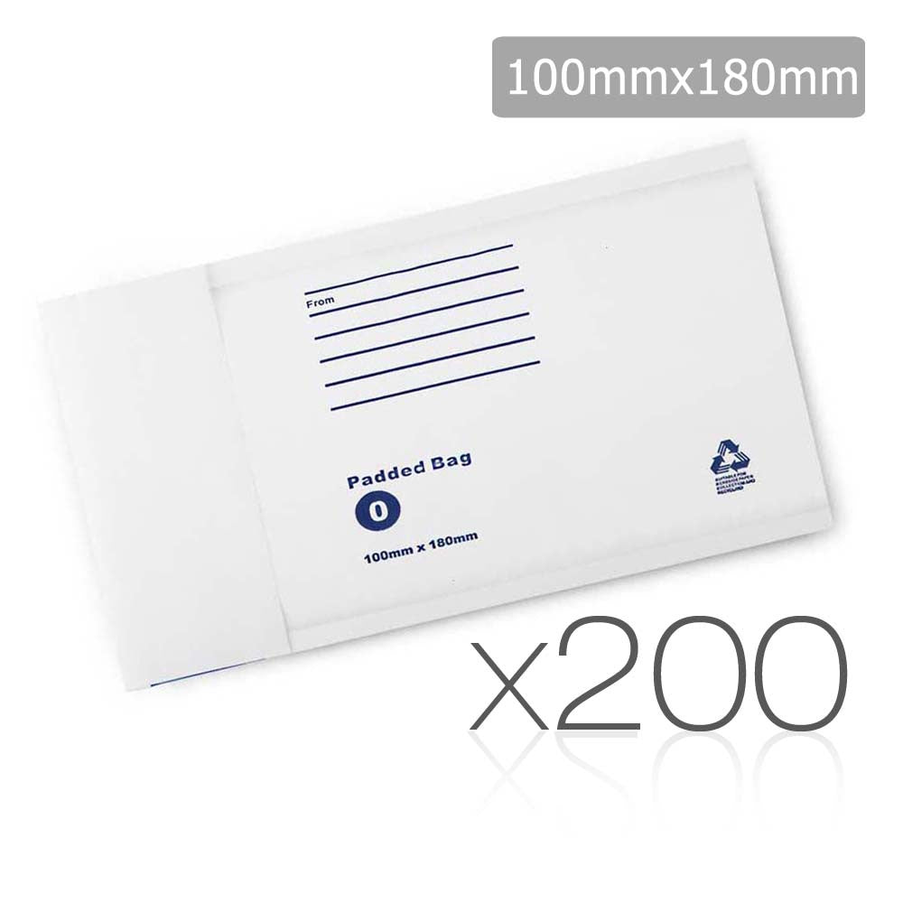 Bubble Padded Mail Envelopes 200pcs 100mm x 180mm