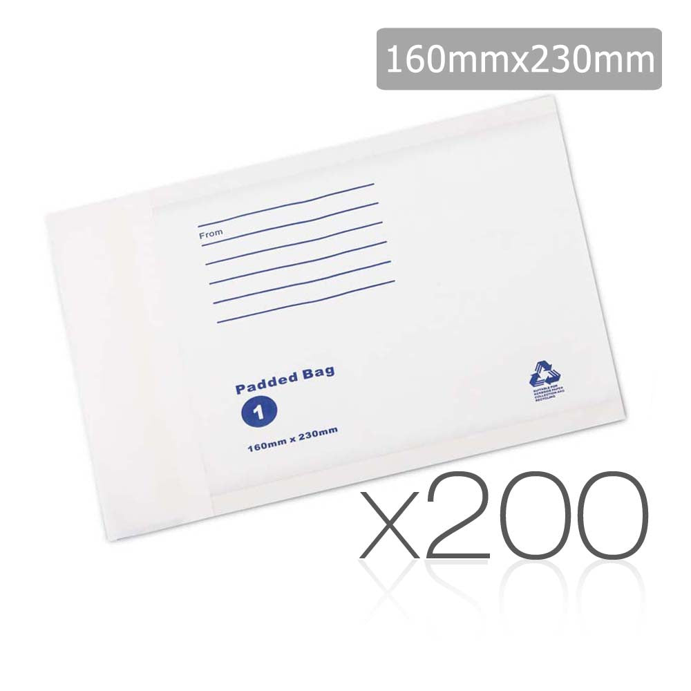 Bubble Padded Mail Envelopes 200pcs 160mm x 230mm