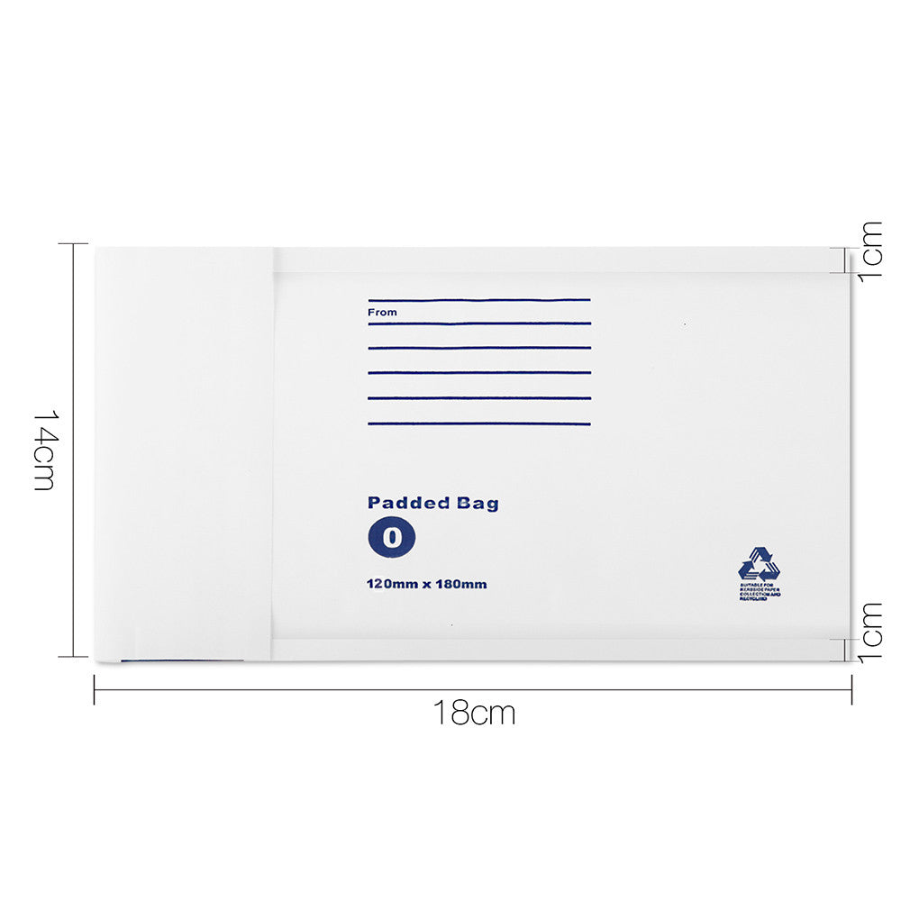 Set of 100 Bubble Padded Mailer Bag - 120mm x 180mm