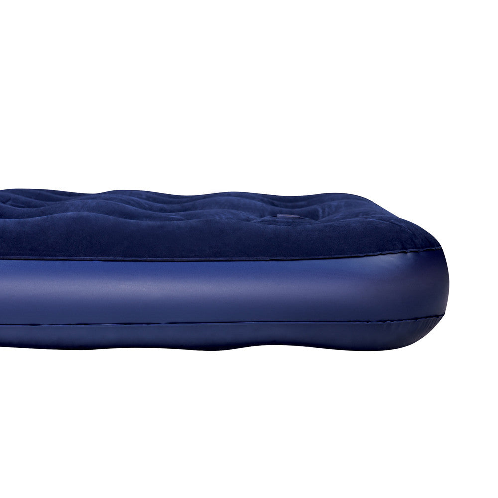 Bestway Queen Inflatable Air Mattress Bed w/ Built-in Foot Pump Blue