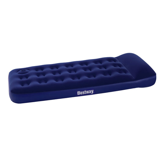 Bestway Single Inflatable Air Mattress Bed w/ Built-in Foot Pump Blue