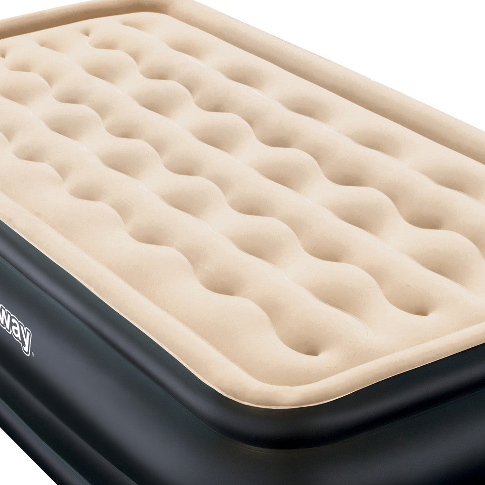 Bestway Single Inflatable Air Mattress Bed w/ Built-in Pump Black