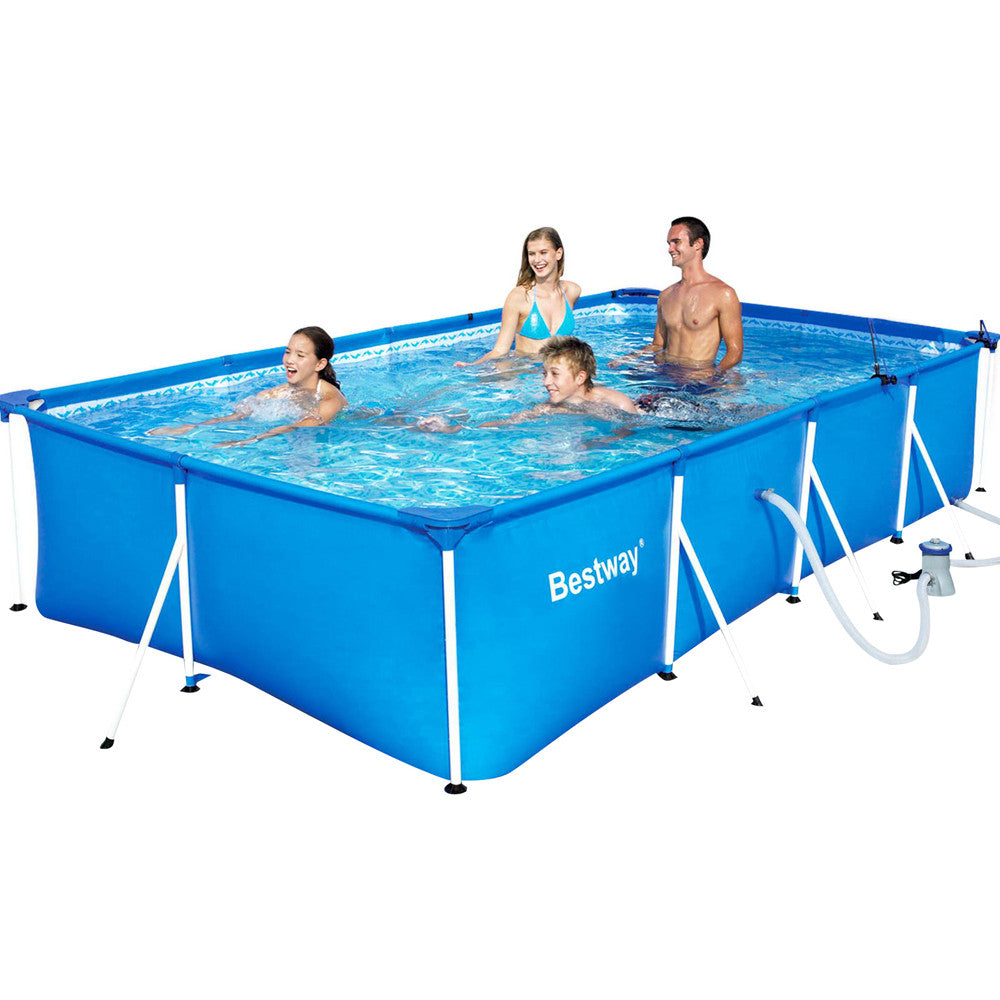 Bestway Steel Frame Above Ground Swimming Pool Blue