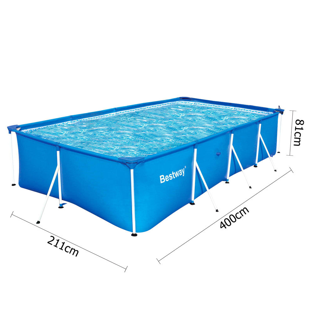 Bestway Steel Frame Above Ground Swimming Pool Blue