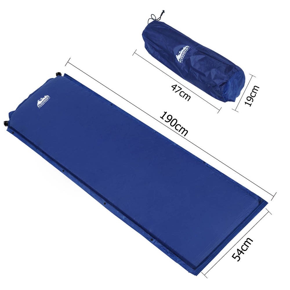 Self inflating Mattress Single 6cm Blue