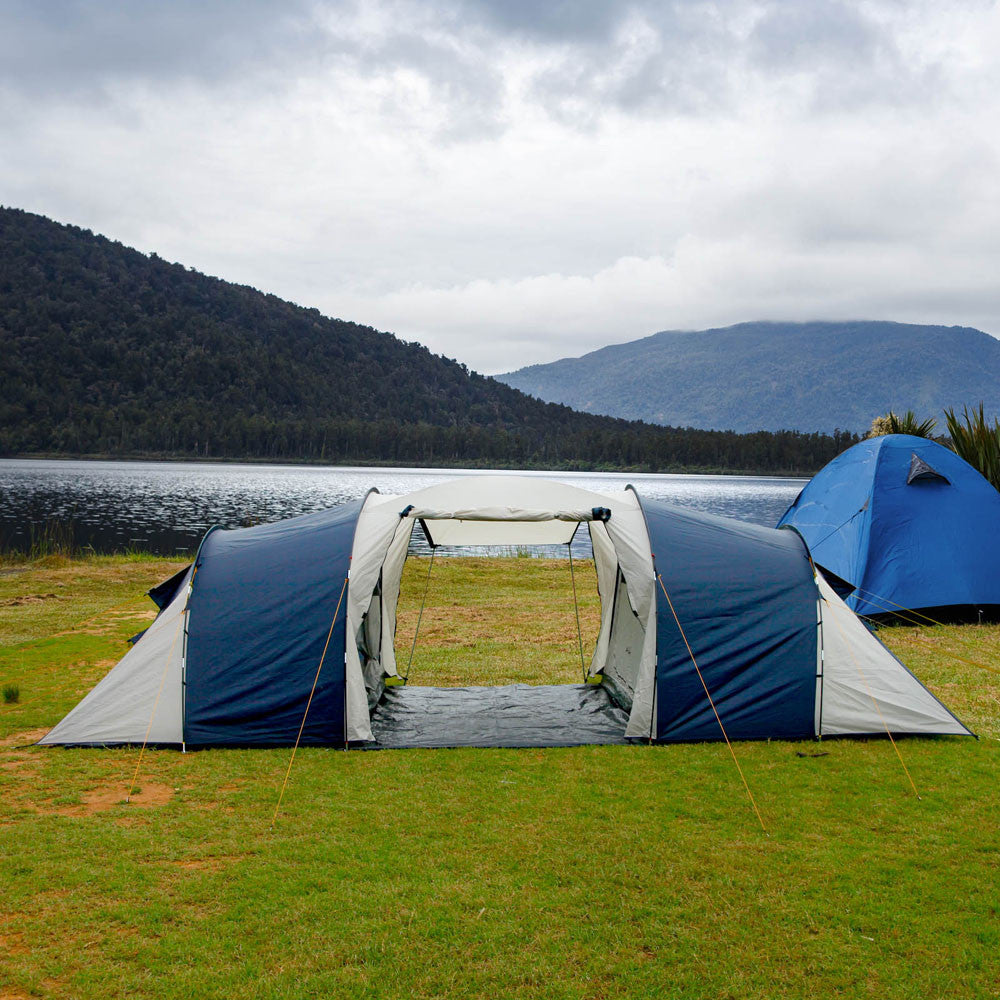 12 Person Family Camping Tent Navy Grey