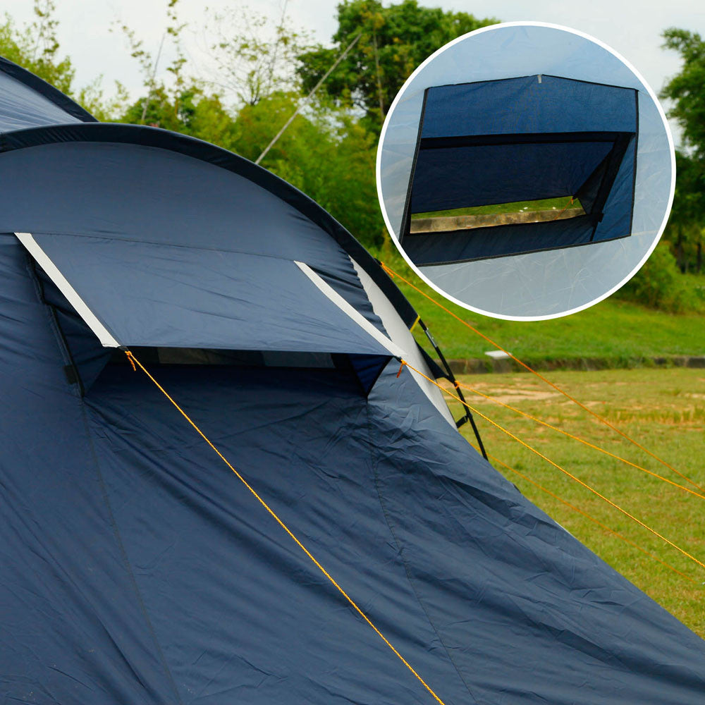 12 Person Family Camping Tent Navy Grey